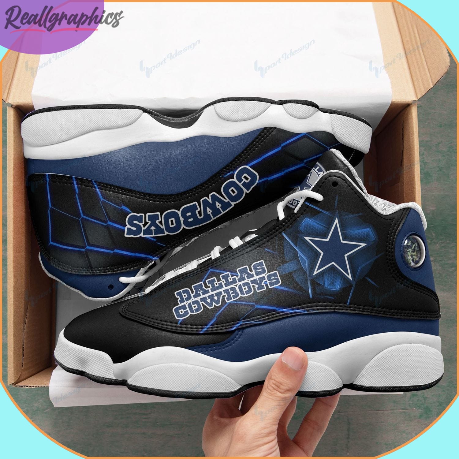 Dallas Cowboys Air Jordan 13 Sneaker, Cowboys NFL Shoes
