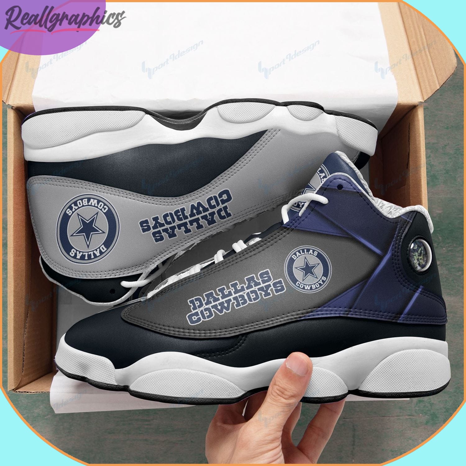 Dallas Cowboys Air Jordan 13 Sneakers, Cowboys Football Shoes