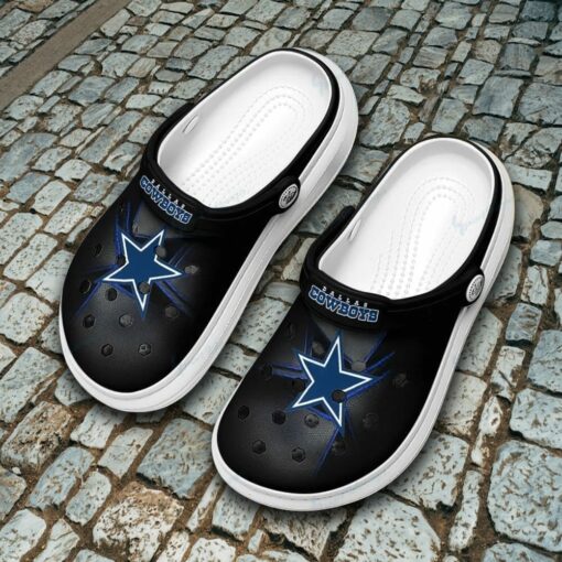 Dallas Cowboys Crocs Crocband Clogs, Gifts for Cowboys Football Fans