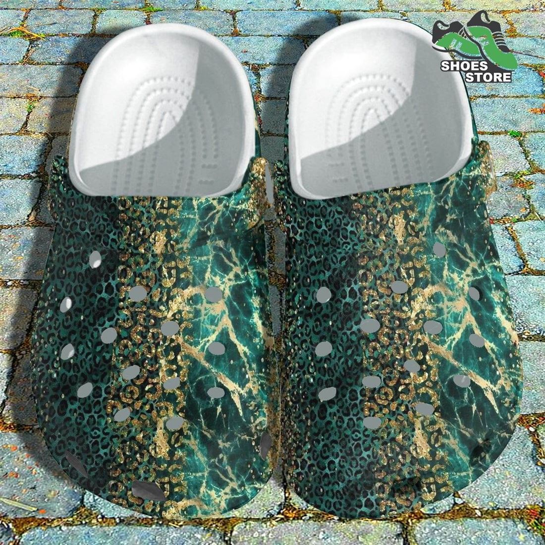 Deep Sea Leopard Vibes Thanksgiving Crocs Shoes, Forest Cheetah Ocean Crocs Shoes