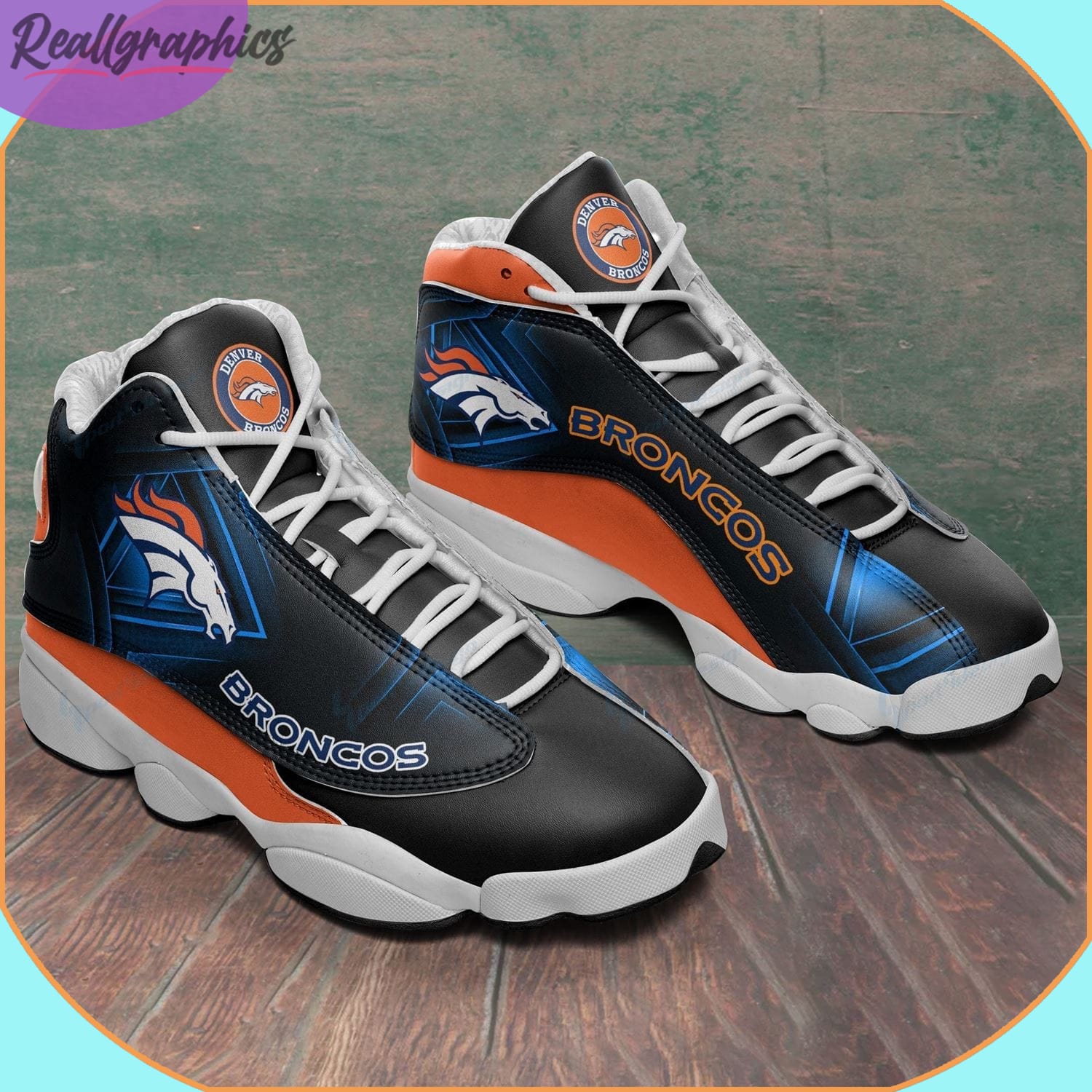 Denver Broncos AJordan 13 Sneaker, Denver Broncos Football Gifts for Fans