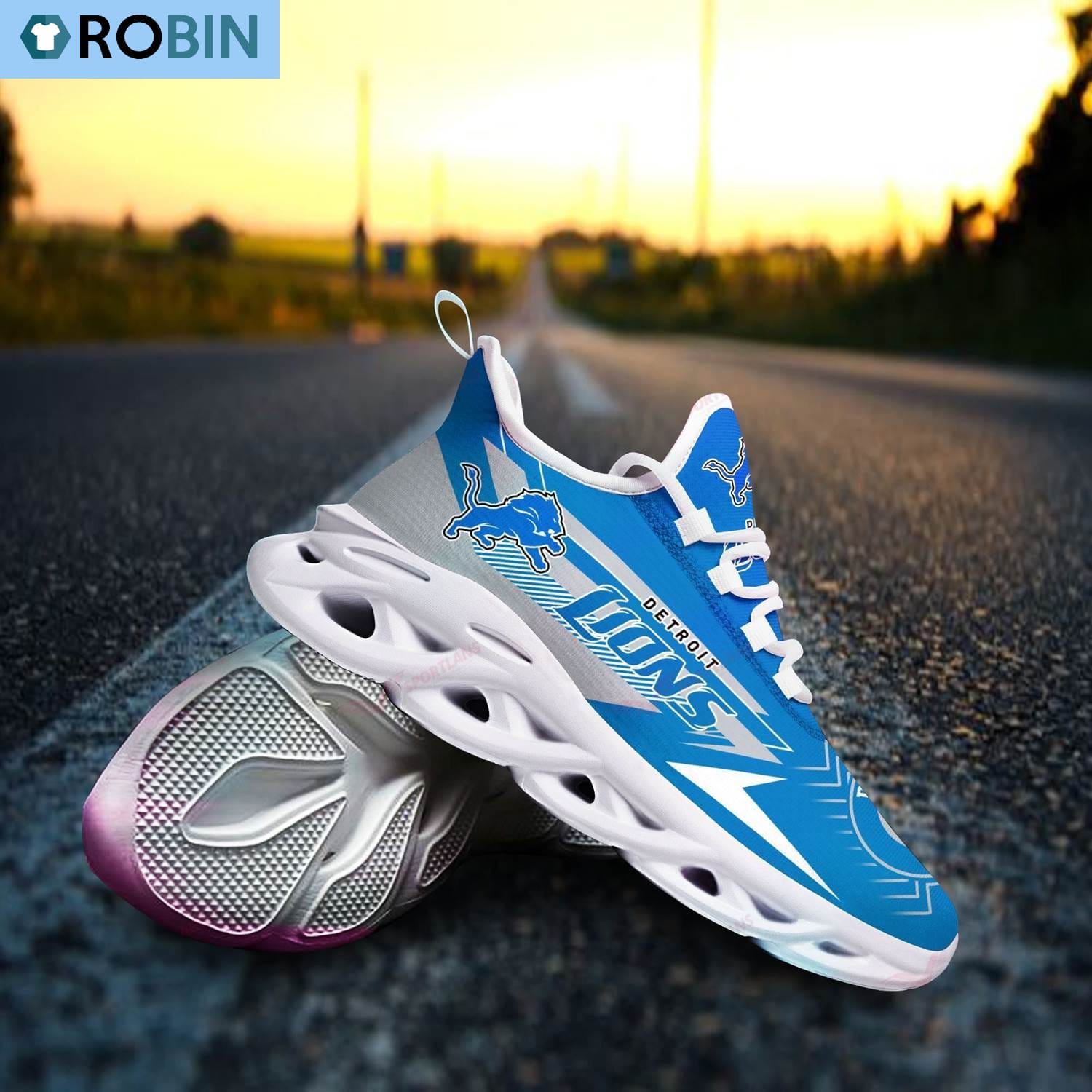 Detroit Lions Chunky Sneakers, NFL Sneakers Gift For Fans