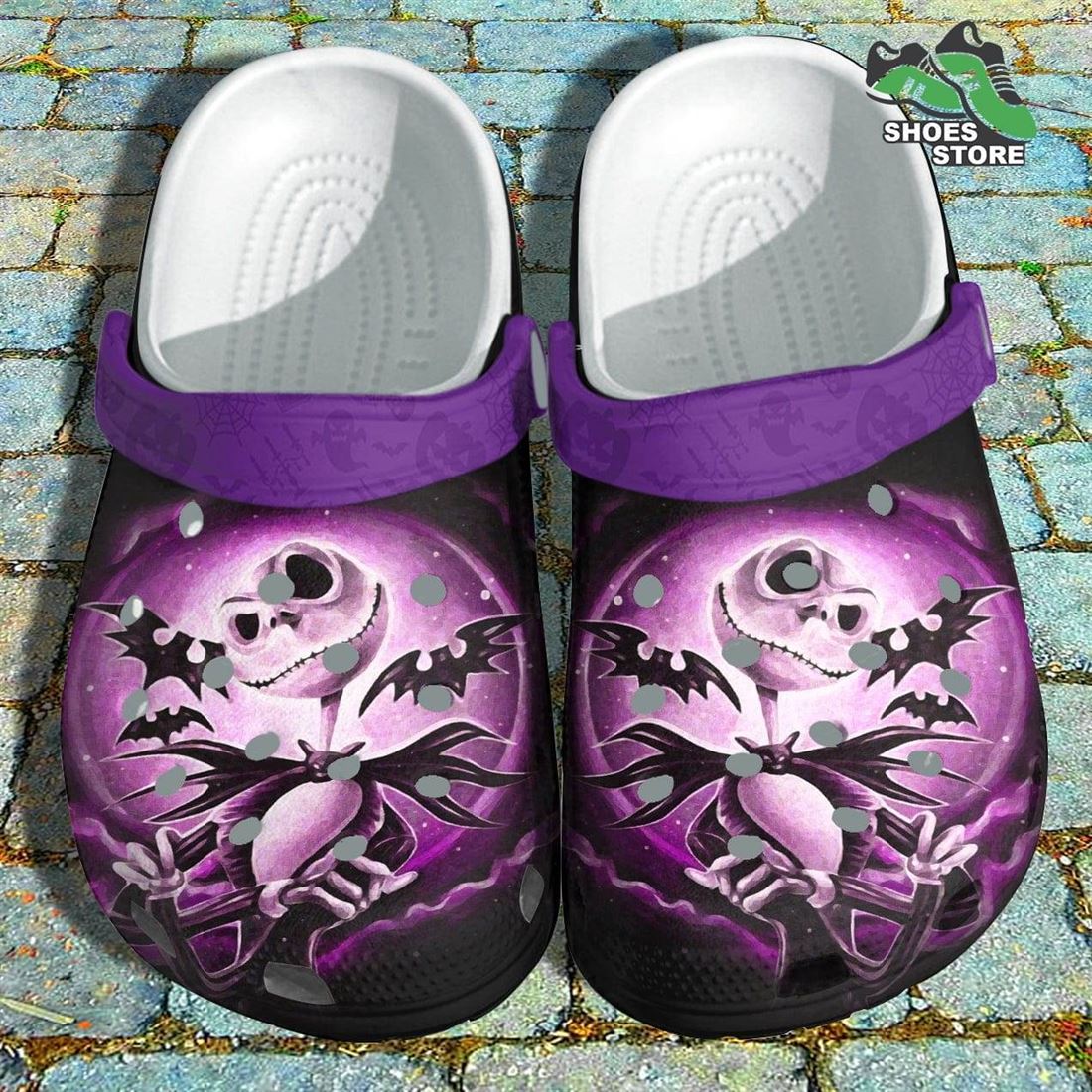 Dream Nightmare Jack Skellington Crocs Shoes, Skeleton Shoes Gifts Halloween