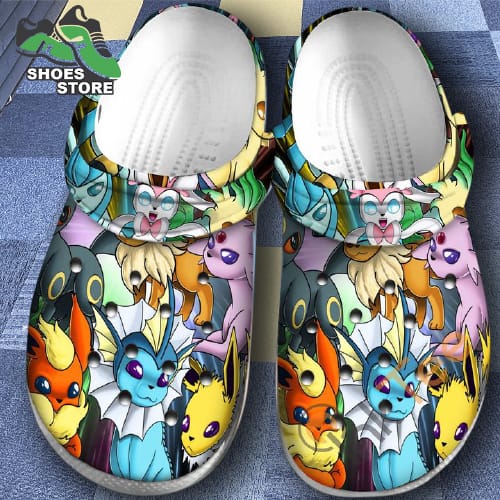 Eevee Collab Pokemon Sku Crocs Shoes