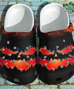 evil pumpkin smile crocs shoes devil laugh crocs shoes gifts son birthday 91 u4r9nd
