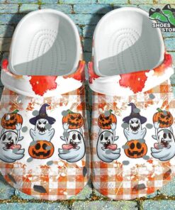funny boo witch pumpkin crocs shoes scary ghost tie dye crocs shoes son 111 ciqv7l