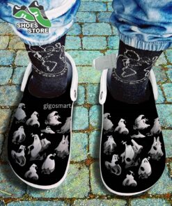 ghost sticker pattern crocs shoes scary cool boo crocs shoes brother 135 p5txf2