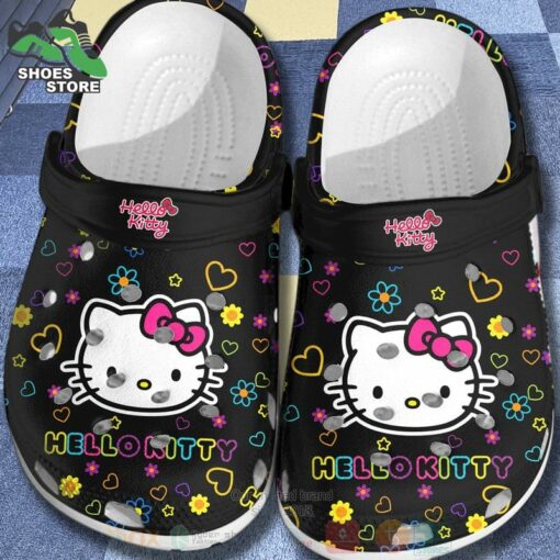 Hello Kitty Black Crocs Clog Shoes