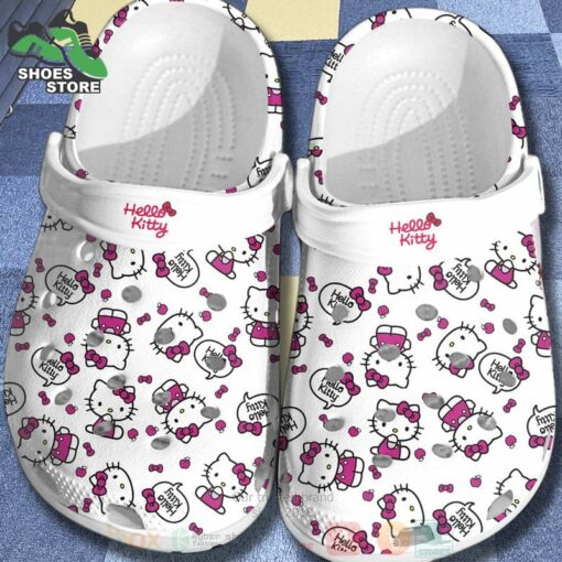 Hello Kitty Cute Pink-White Crocs Shoes