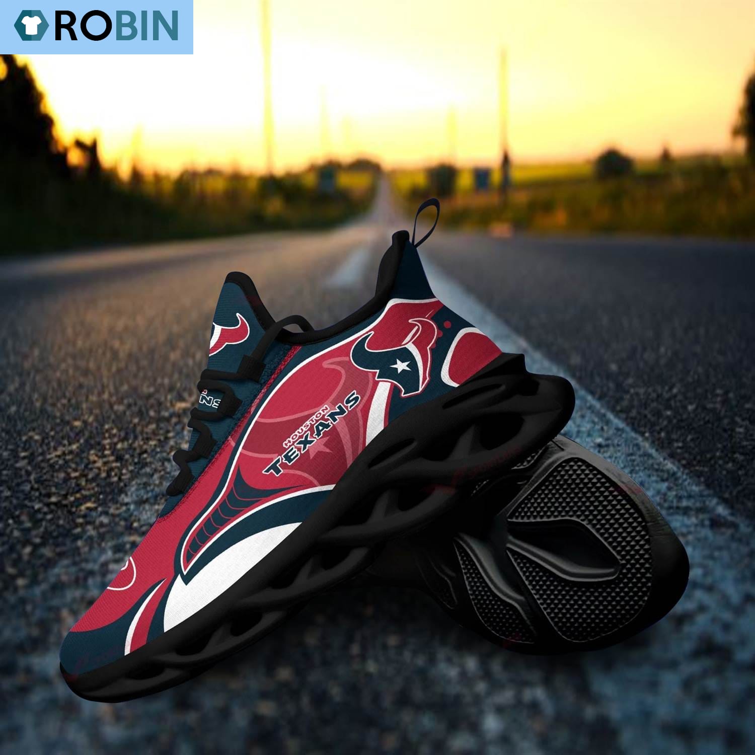 Houston Texans Light Sports Shoes, NFL Shoes Gift For Fans
