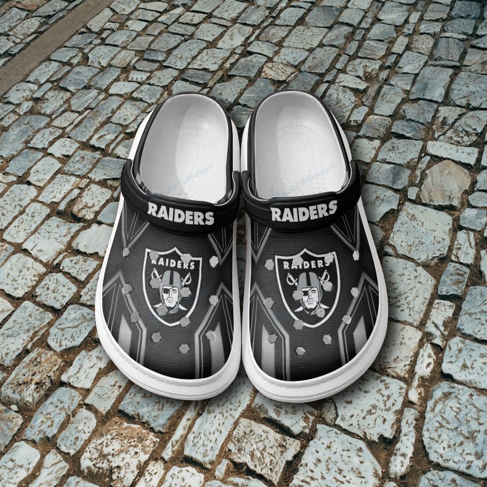Las Vegas Raiders Crocs Crocband Clogs, Raiders NFL Gift Ideas