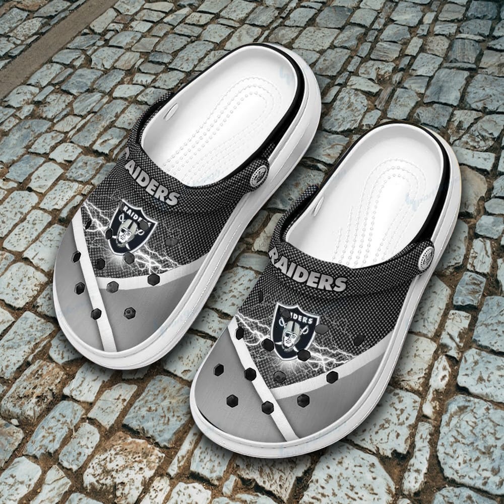 Las Vegas Raiders Crocs Crocband Clogs, Raiders NFL Gift Ideas