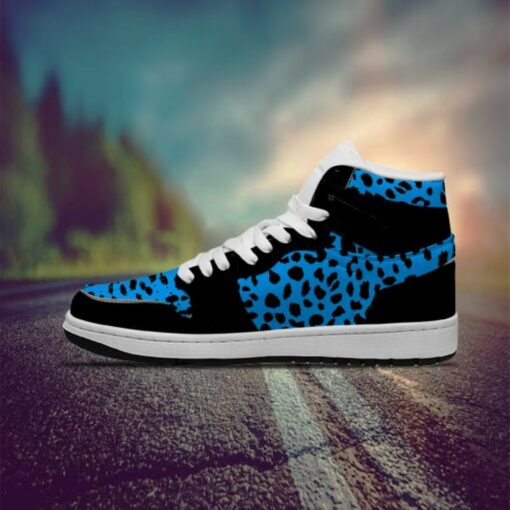 Leopard Blue Pattern Sneaker Boots