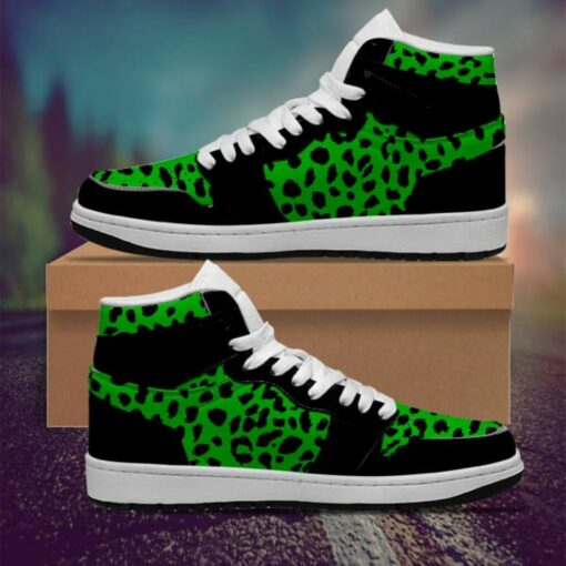 Leopard Green Pattern Sneaker Boots