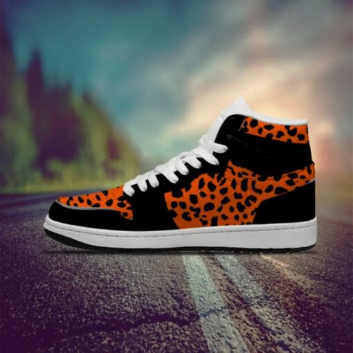 Leopard Orange Pattern Sneaker Boots