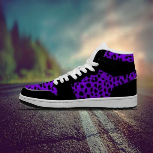 Leopard Purple Pattern Sneaker Boots
