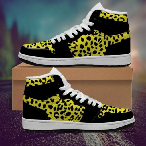Leopard Yellow Pattern Sneaker Boots
