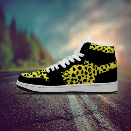 Leopard Yellow Pattern Sneaker Boots