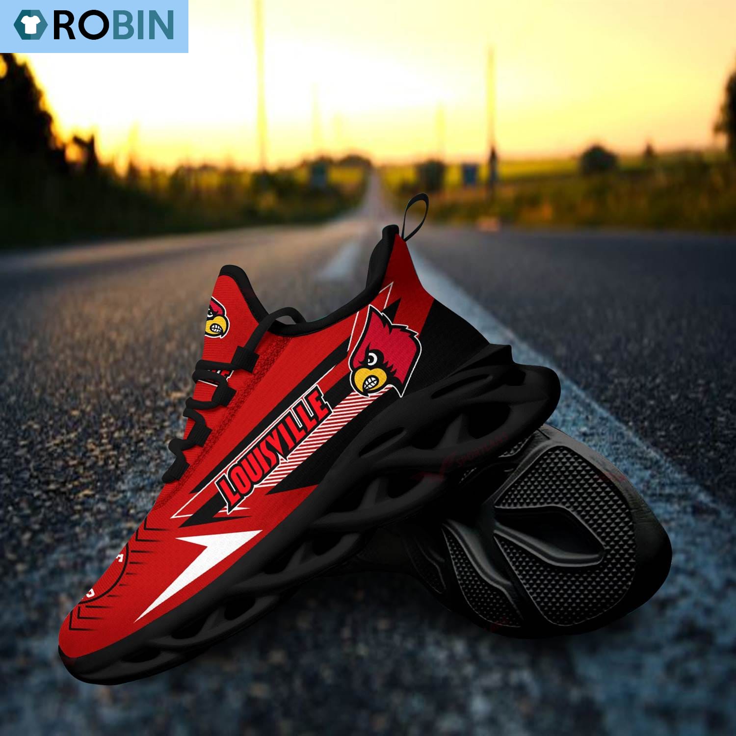 Louisville Cardinals Chunky Sneakers, NCAA Sneakers Gift For Fans