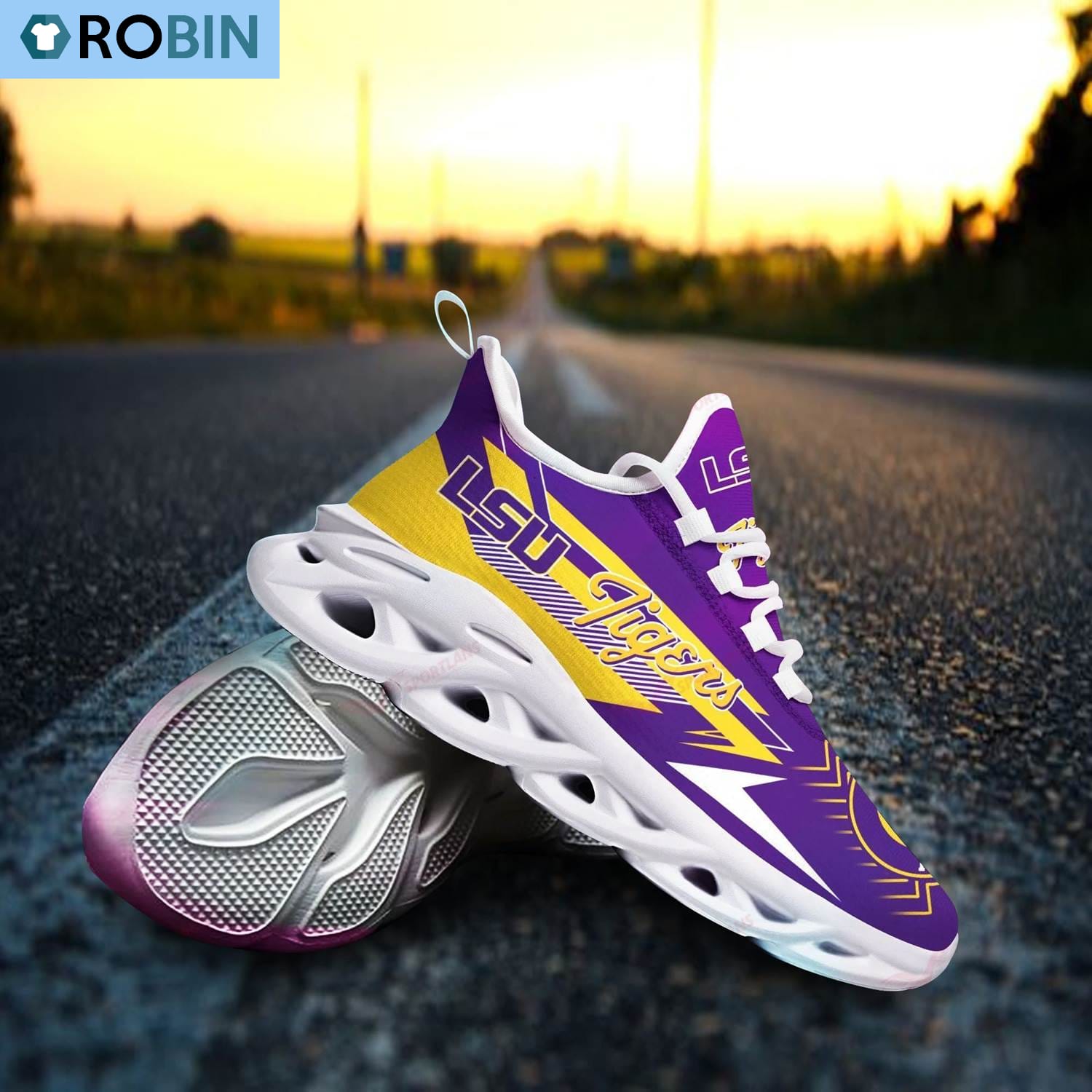 LSU TIGERS Chunky Sneakers, NCAA Sneakers Gift For Fans