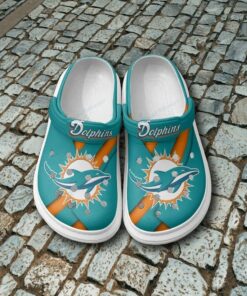 Miami Dolphins Crocs Crocband Clogs, Gift for Miami Dolphins Fans, Raiders NFL Gift Ideas