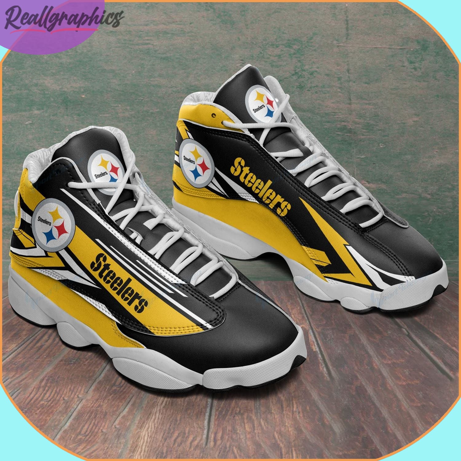 Pittsburgh Steelers AJordan 13 Sneaker, Custom Pittsburgh Steelers Shoes