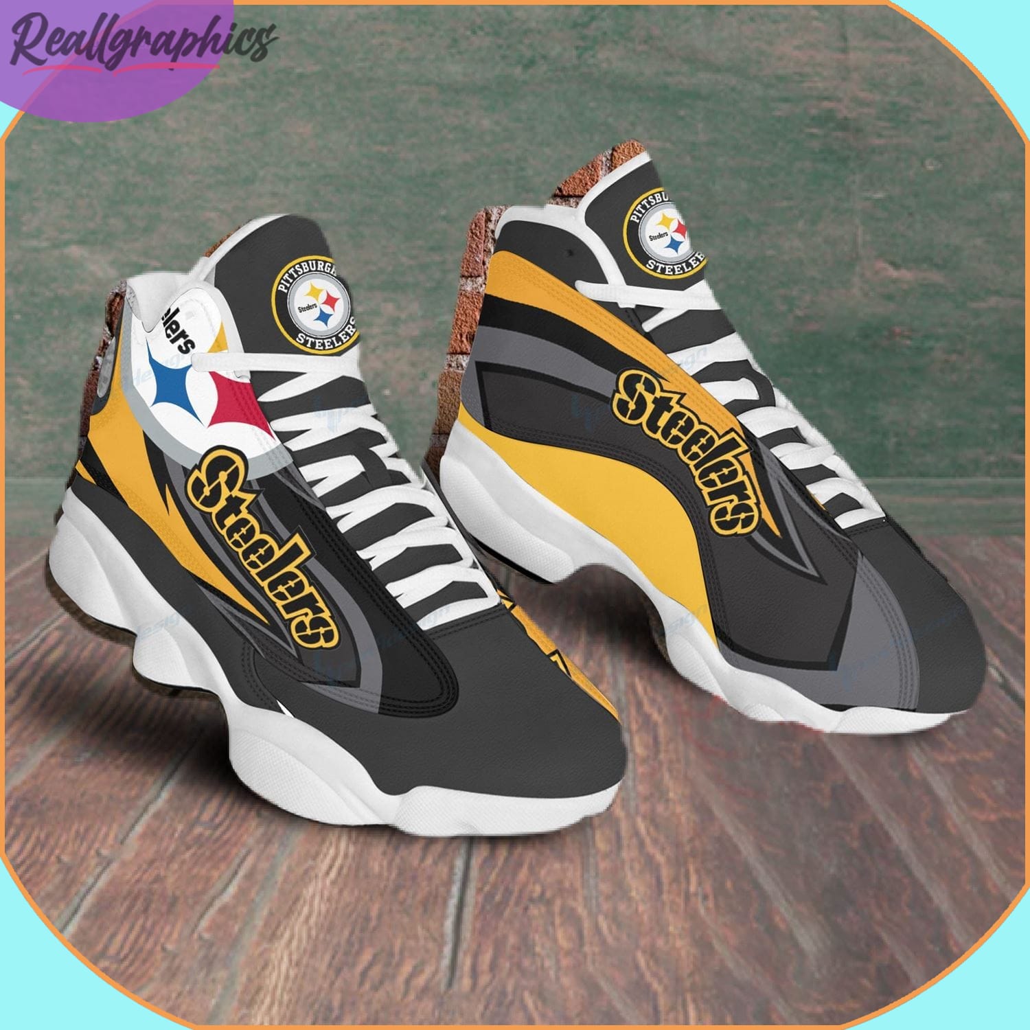 Pittsburgh Steelers AJordan 13 Sneakers,Pittsburgh Steelers Gifts for Fans