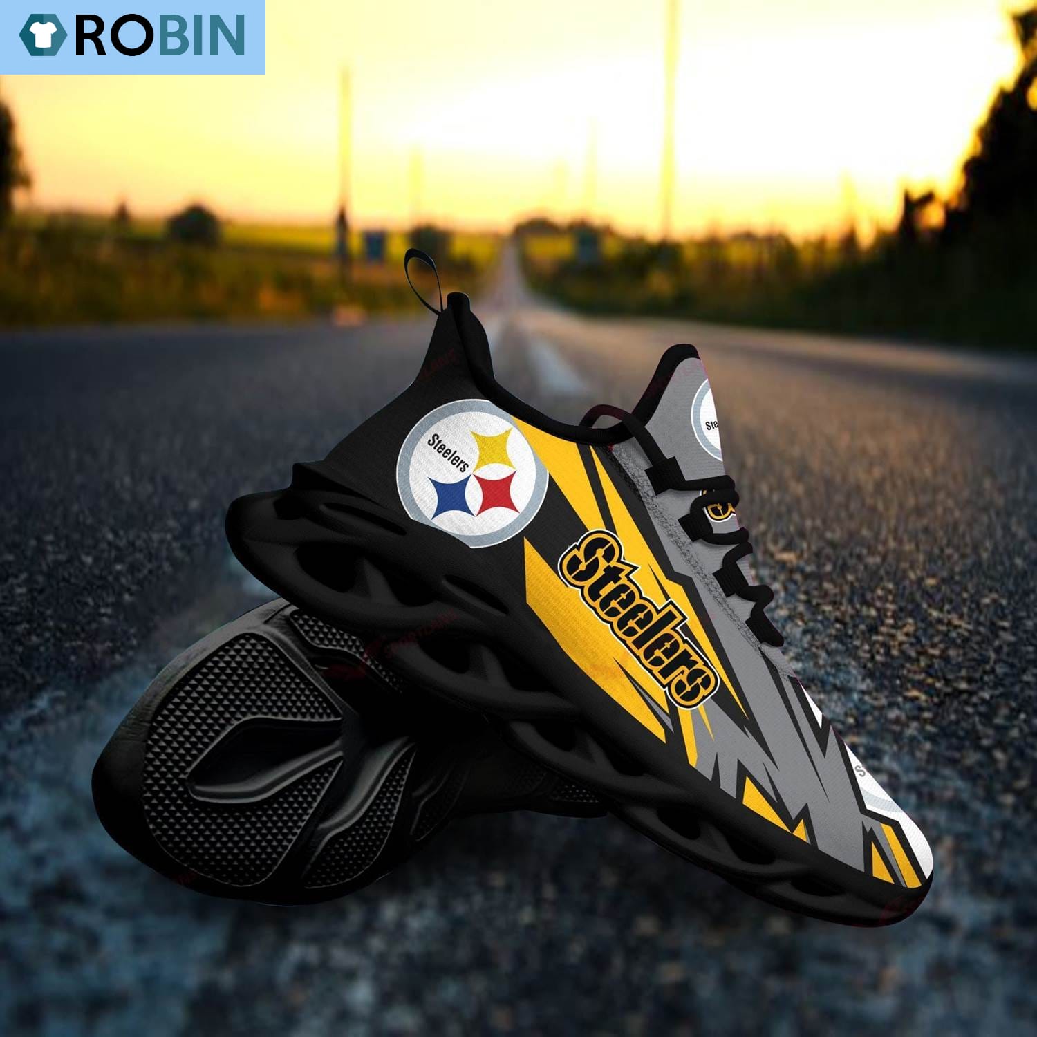 Pittsburgh Steelers Chunky Sneakers, NFL Gift For Fans