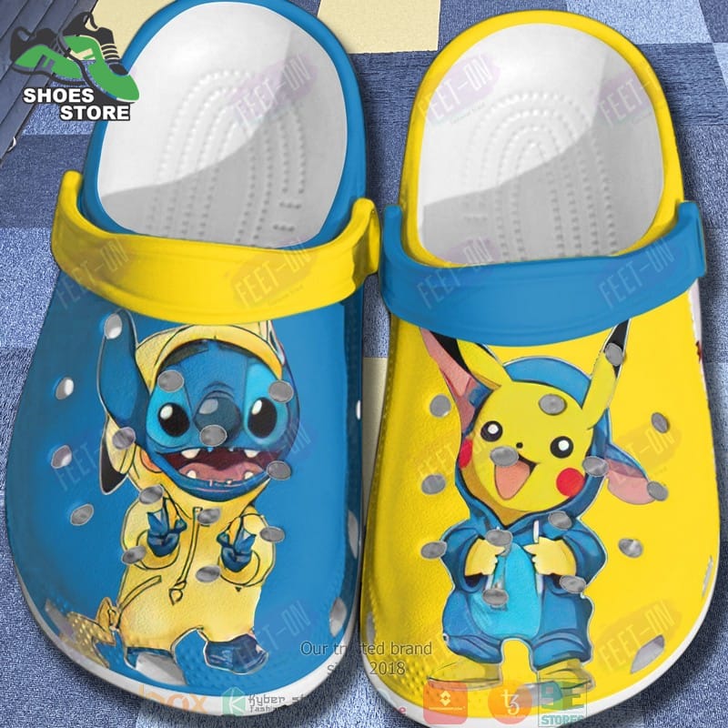 Stitch And Pikachu Cute Crocs Clog Shoes