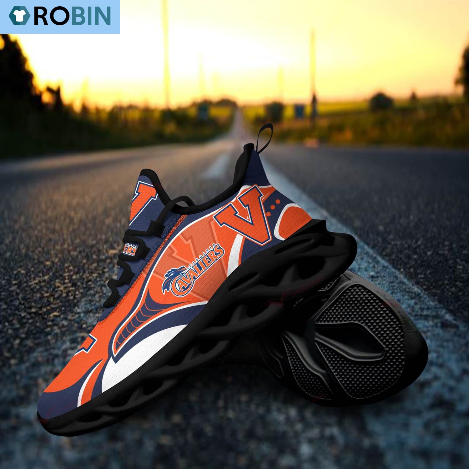 Virginia Cavaliers Chunky Sneakers, NCAA Shoes Gift For Fans