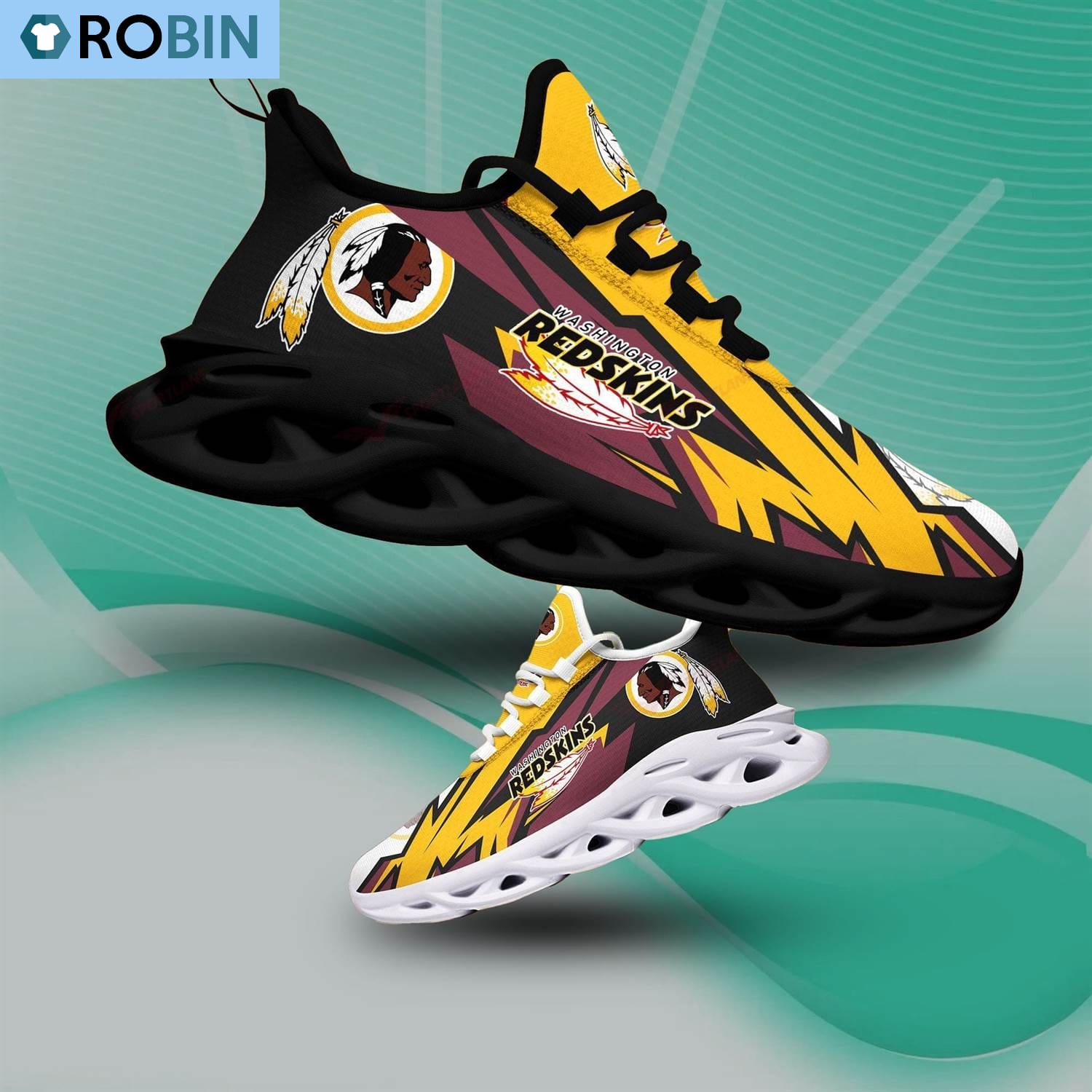 Washington Redskins Light Sports Shoes, NFL Shoes Gift For Fans