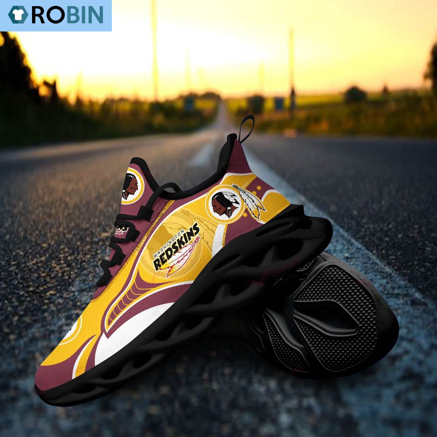 Washington Redskins Light Sports Shoes, NFL Sneakers Gift For Fans