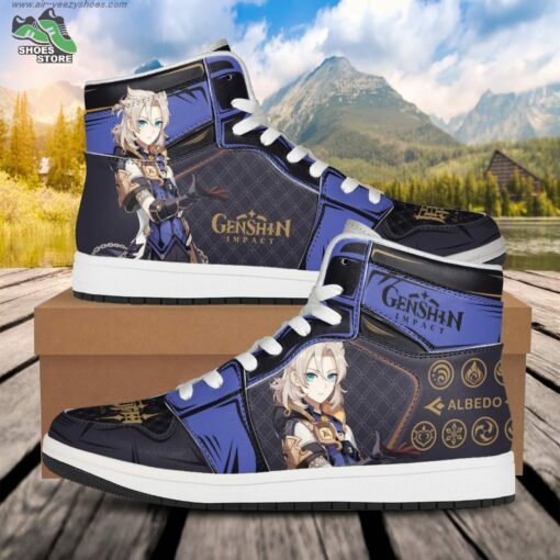 Albedo JD Air Force Sneakers, Anime Shoes for Genshin Impact Fans