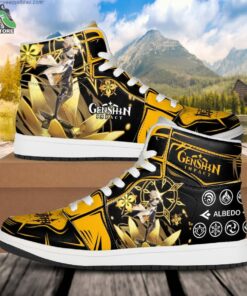 albedo skill jd air force sneakers anime shoes for genshin impact fans 52 cjnhfi