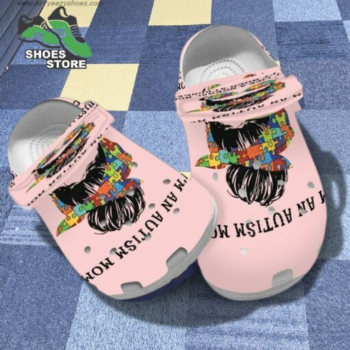 Autism Mom Pink Be Strong Mom And Beautiful Friend For Holiday Crocs Shoes