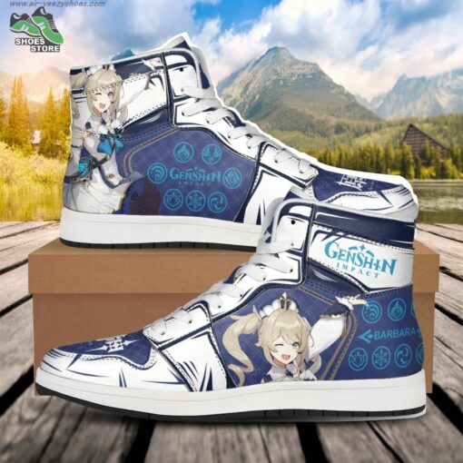 Barbara JD Air Force Sneakers, Anime Shoes for Genshin Impact Fans
