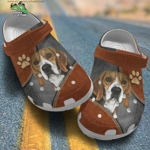 Beagle Leather Zippers Beagle Dog Dad Dog Mom Beagle Heaven Crocs Shoes