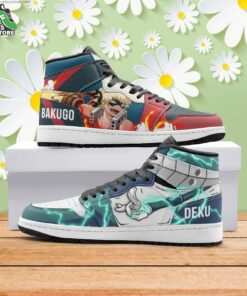 Deku and Bakugo My Hero Academia Mid 1 Basketball Shoes, Gift for Anime Fan