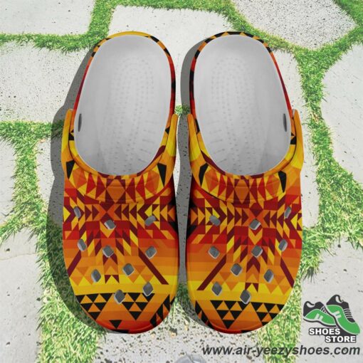 Desert Geo Yellow Red Muddies Unisex Crocs Shoes