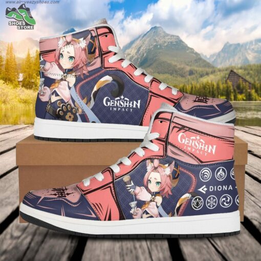 Diona JD Air Force Sneakers, Anime Shoes for Genshin Impact Fans