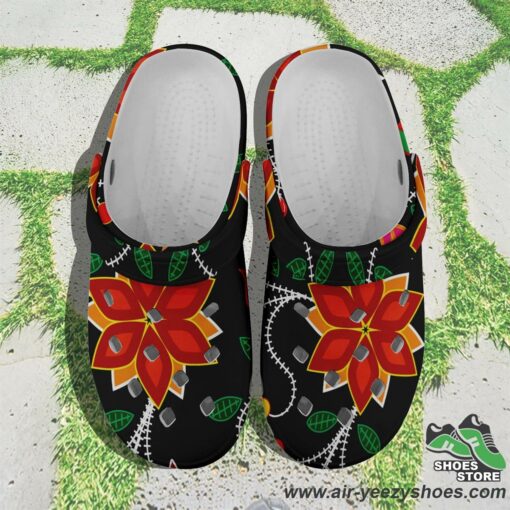 Floral Beadwork Six Bands Muddies Unisex Crocs Shoes