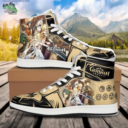 Genshin Impact Characters JD Air Force Sneakers, Anime Shoes for Genshin Impact Fans