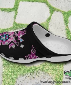 geo pink and black muddies unisex crocs shoes 2 xefu63