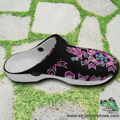 Geo Pink and Black Muddies Unisex Crocs Shoes