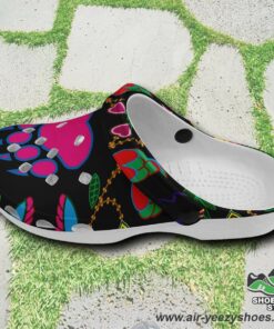 geometric floral fall black muddies unisex crocs shoes 2 qfi3ay