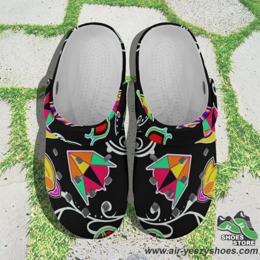 Indigenous Paisley Black Muddies Unisex Crocs Shoes