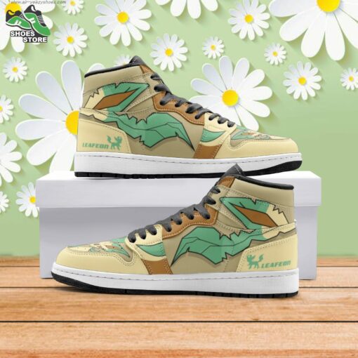 Leafeon Pokemon Mid 1 Basketball Shoes, Gift for Anime Fan