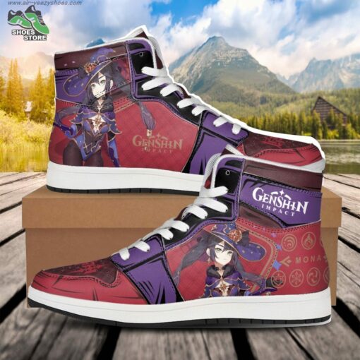 Mona JD Air Force Sneakers, Anime Shoes for Genshin Impact Fans