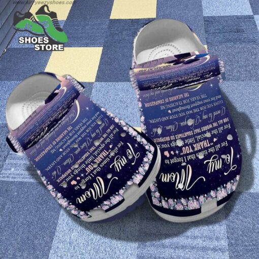Mother Day Idea To My Mom Mother And Child Under The Night Sky Crocs Shoes