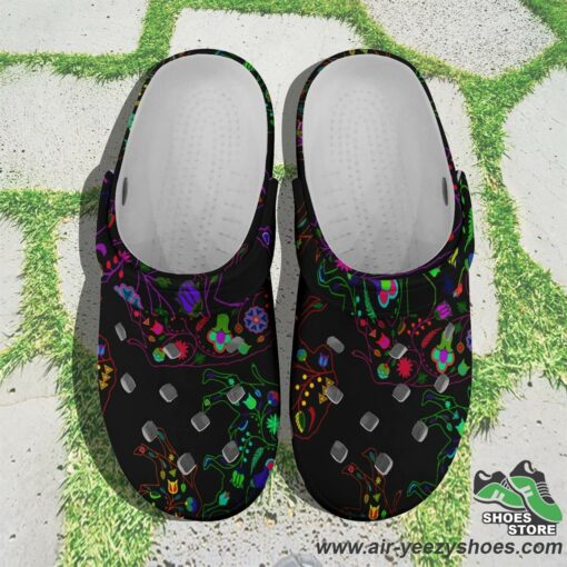 Neon Floral Buffalo Muddies Unisex Crocs Shoes